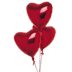 Фото товара 3 фольгированных шарика в форме сердца