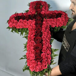 Фото товара Икебана "Алый крест"